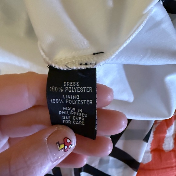 A. Byer Vintage Juniors Blue and Black Chevron Backless Dress Size Small - Picture 7 of 7